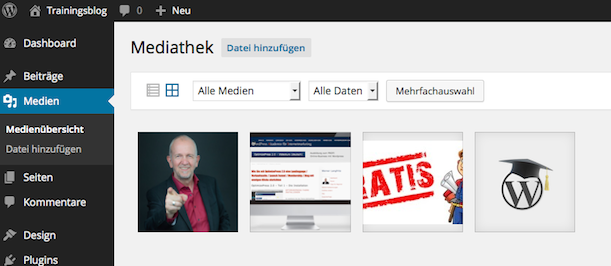 WordPress 4 Mediathek